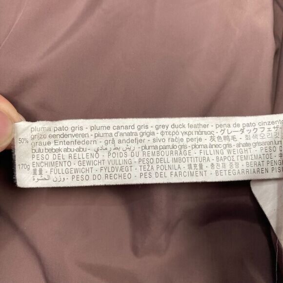 Zara Woman Black Down Zip Up Puffer Jacket Size 10 Winter Coat Hooded - Picture 11 of 16